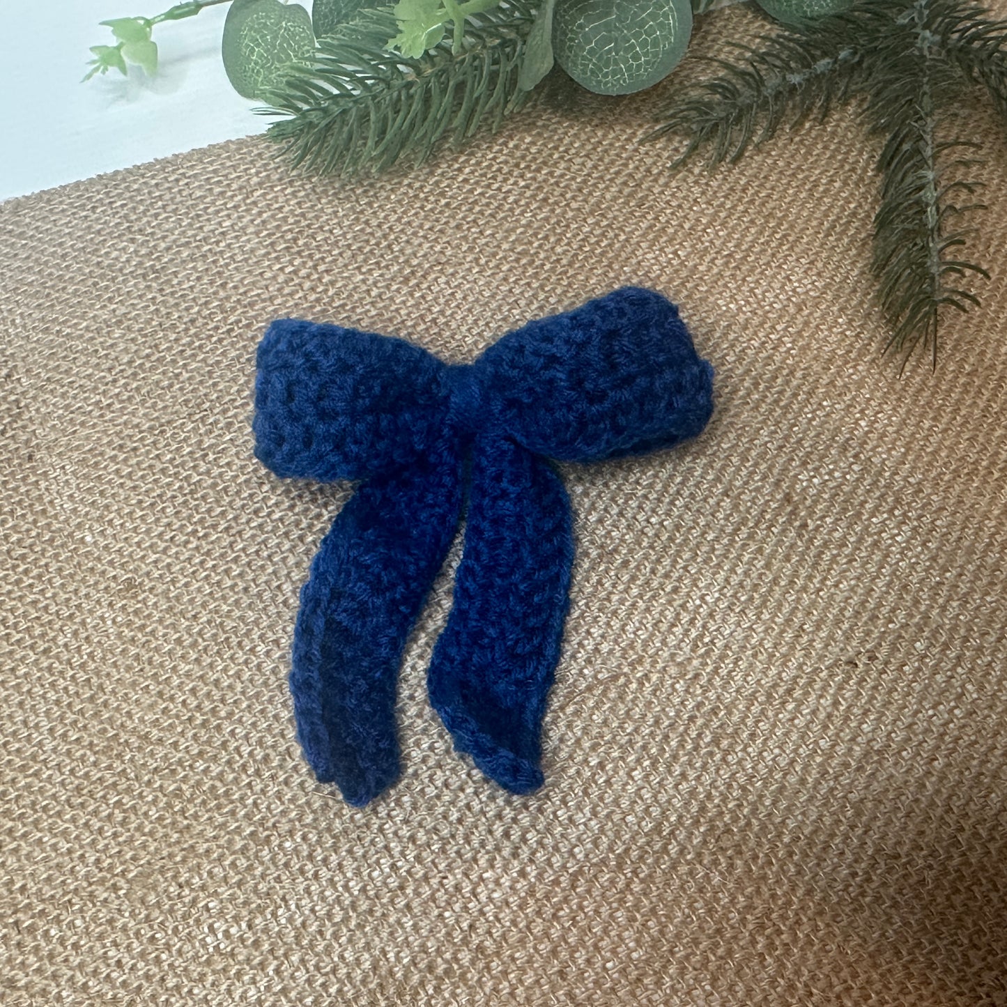 Crochet Bow- Hair Clip