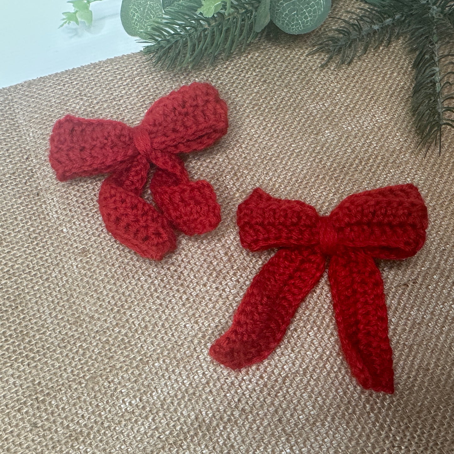 Crochet Bow- Hair Clip