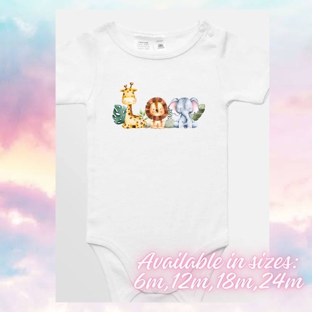 baby clothing boutique printed onesie