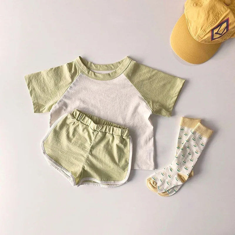 T-Shirts+ Shorts Loungewear Baby Clothing Sets