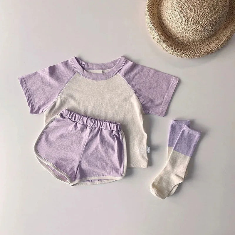T-Shirts+ Shorts Loungewear Baby Clothing Sets