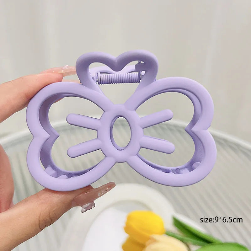 New Candy Color Cat Bow Hair Clip Plastic Claw Clip Fashion Crab Hair Clip for Girls Sweet Hairs Claw Women Hair Accessories