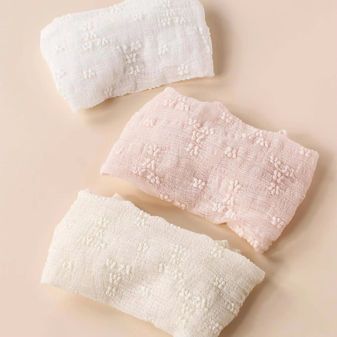 3Pcs Mesh Bow Baby Headband 
