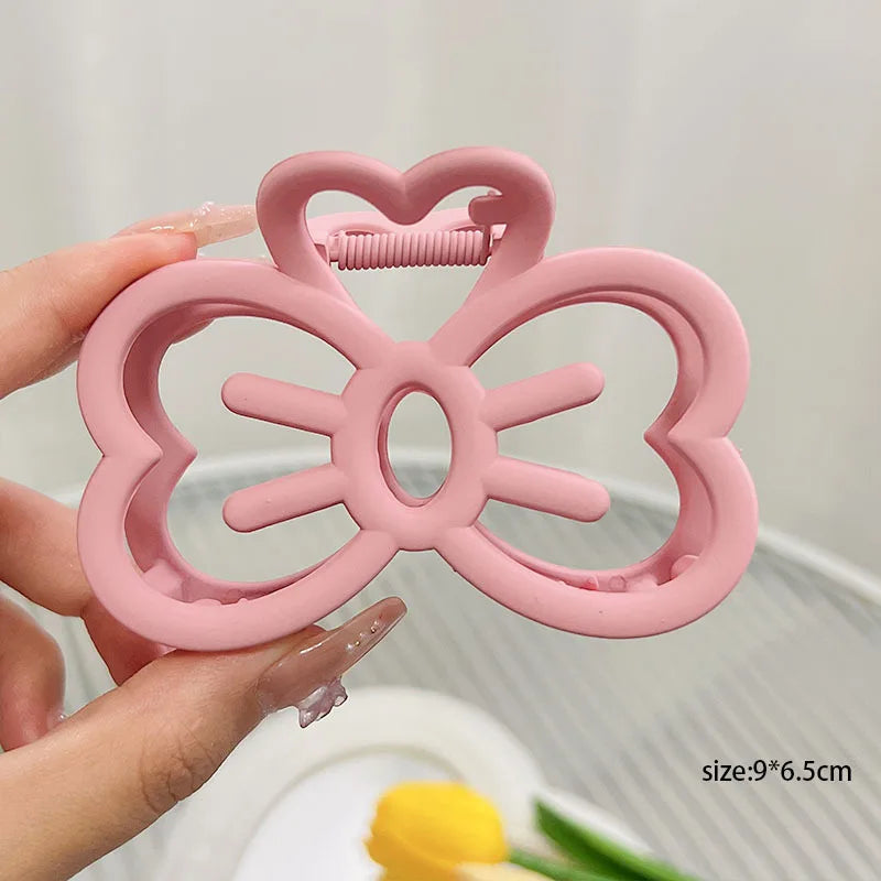 New Candy Color Cat Bow Hair Clip Plastic Claw Clip Fashion Crab Hair Clip for Girls Sweet Hairs Claw Women Hair Accessories