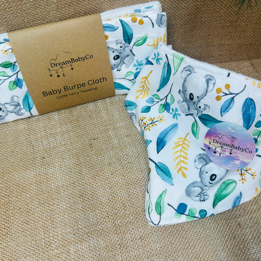 Little Gumleaf Bib and Burp Set