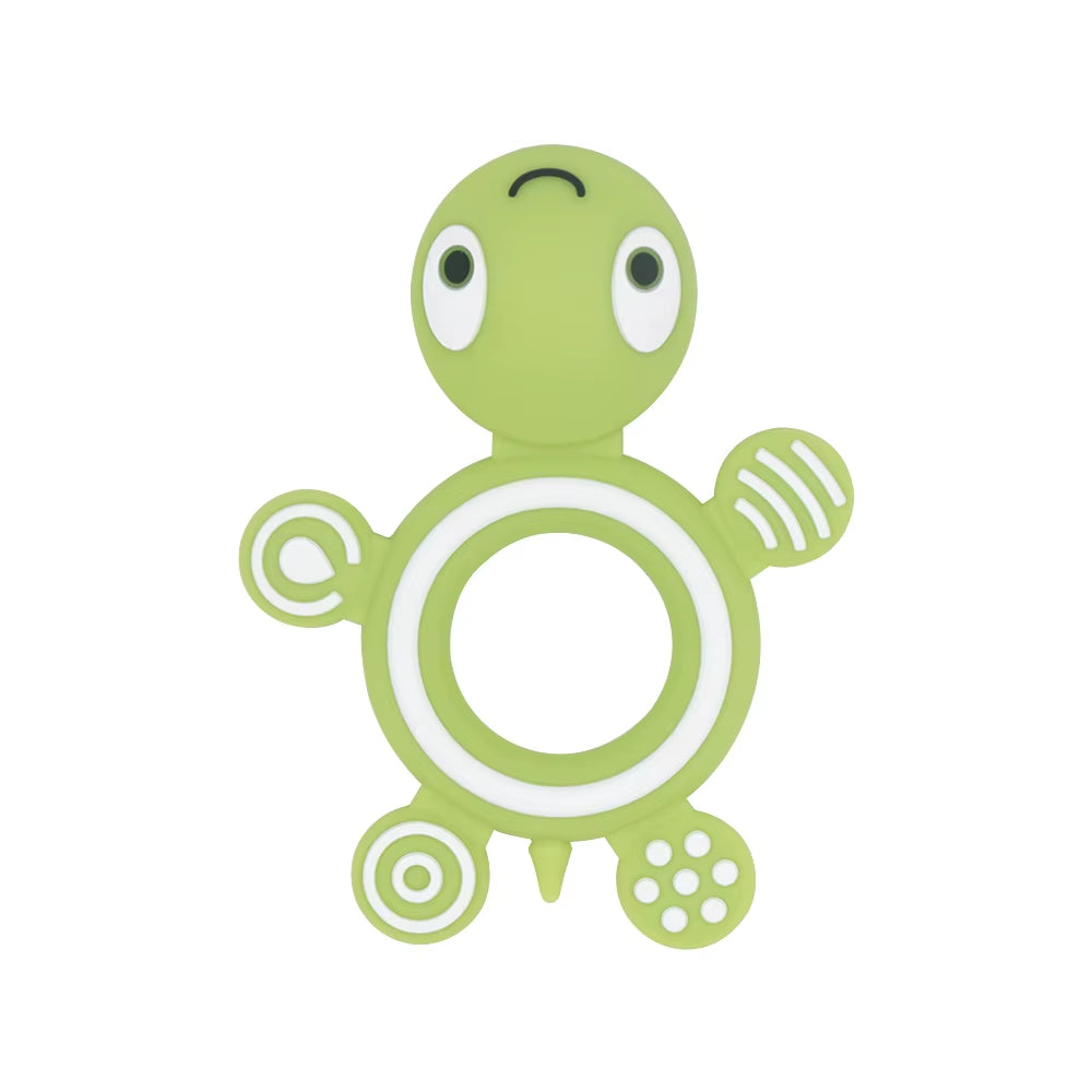 1Pc Turtle Silicone Teethers Food Grade Teething Necklace BPA Free Baby Shower Gifts Cartoon Animals Baby Teether Beads