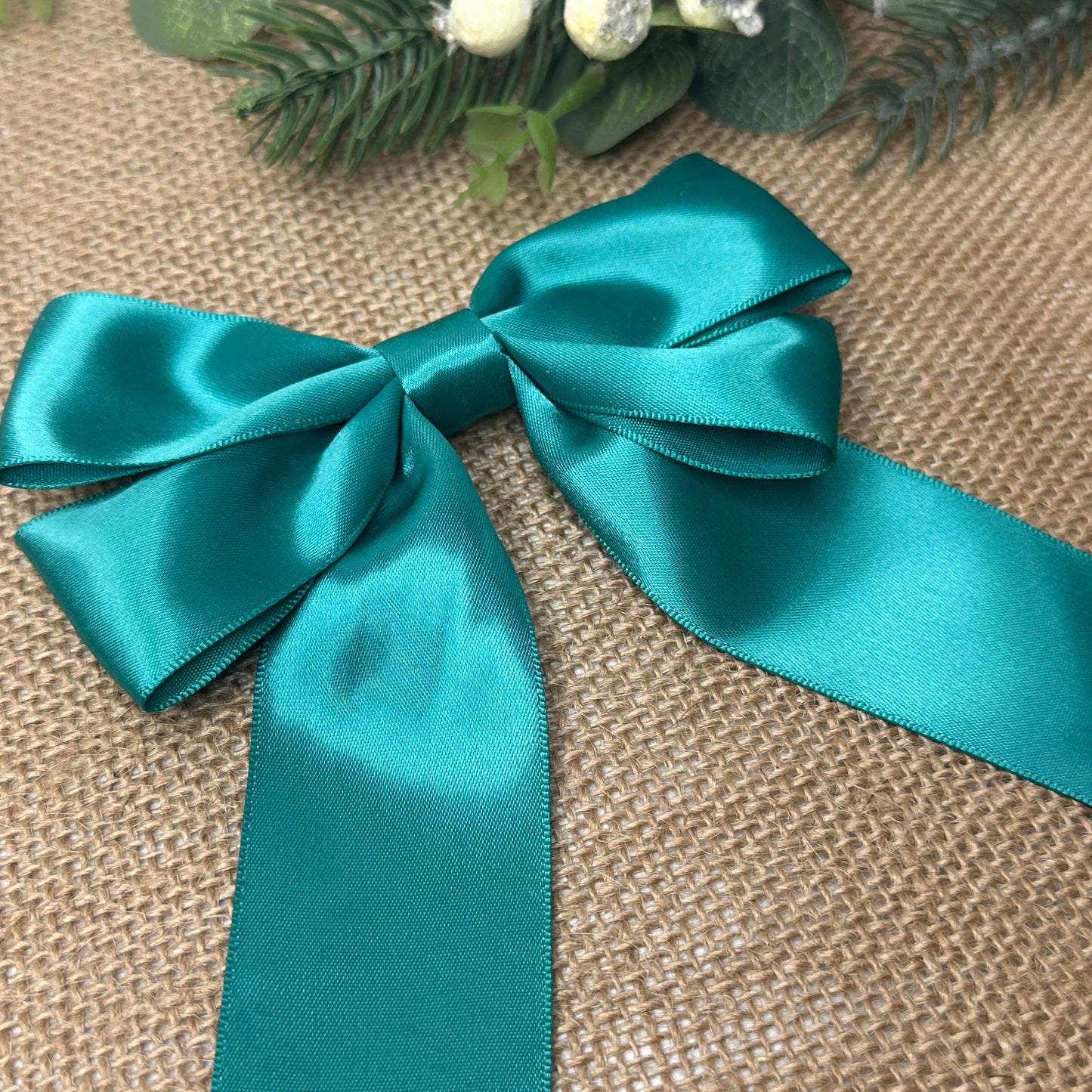 kids hair accessory bow teal