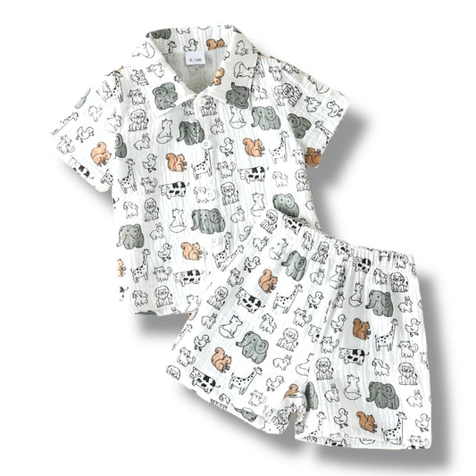 Wild & Whimsy Button Up + Shorts