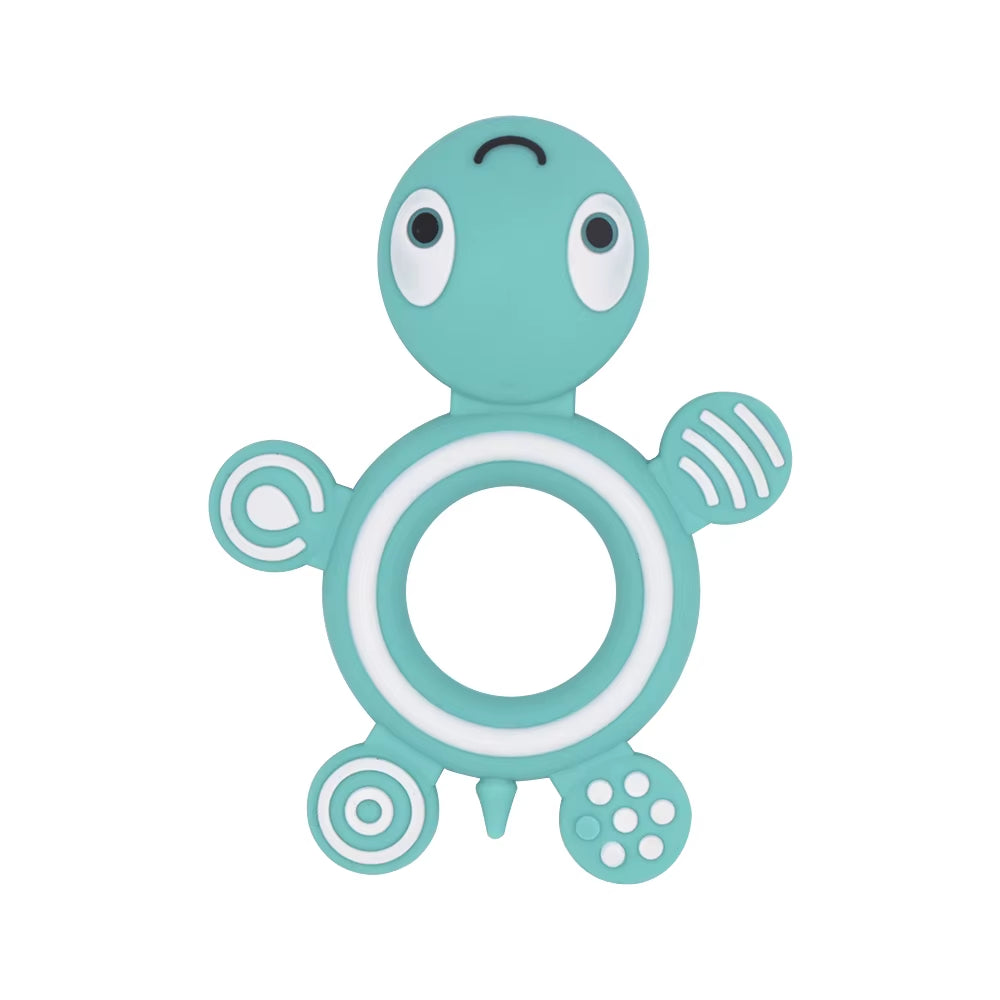 1Pc Turtle Silicone Teethers Food Grade Teething Necklace BPA Free Baby Shower Gifts Cartoon Animals Baby Teether Beads