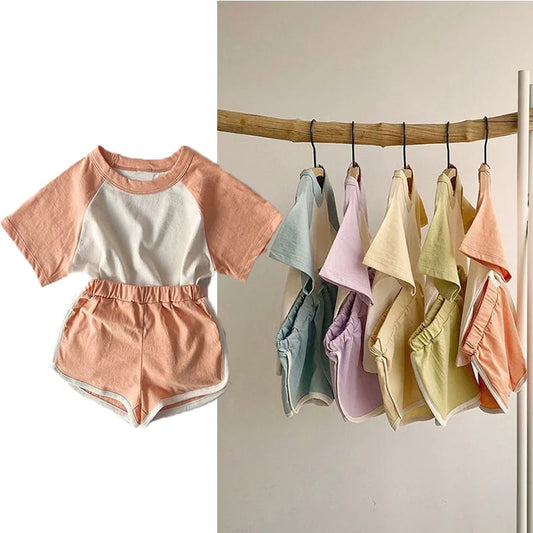 T-Shirts+ Shorts Loungewear Baby Clothing Sets
