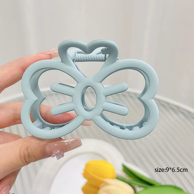 New Candy Color Cat Bow Hair Clip Plastic Claw Clip Fashion Crab Hair Clip for Girls Sweet Hairs Claw Women Hair Accessories
