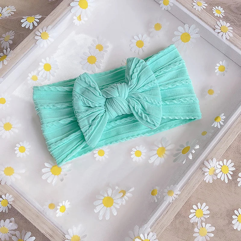 3Pcs/Set Bows Baby Girls Headband Soft Nylon Elastic Infant Toddler Hair Band for Newborn Baby Hair Accessories Gift