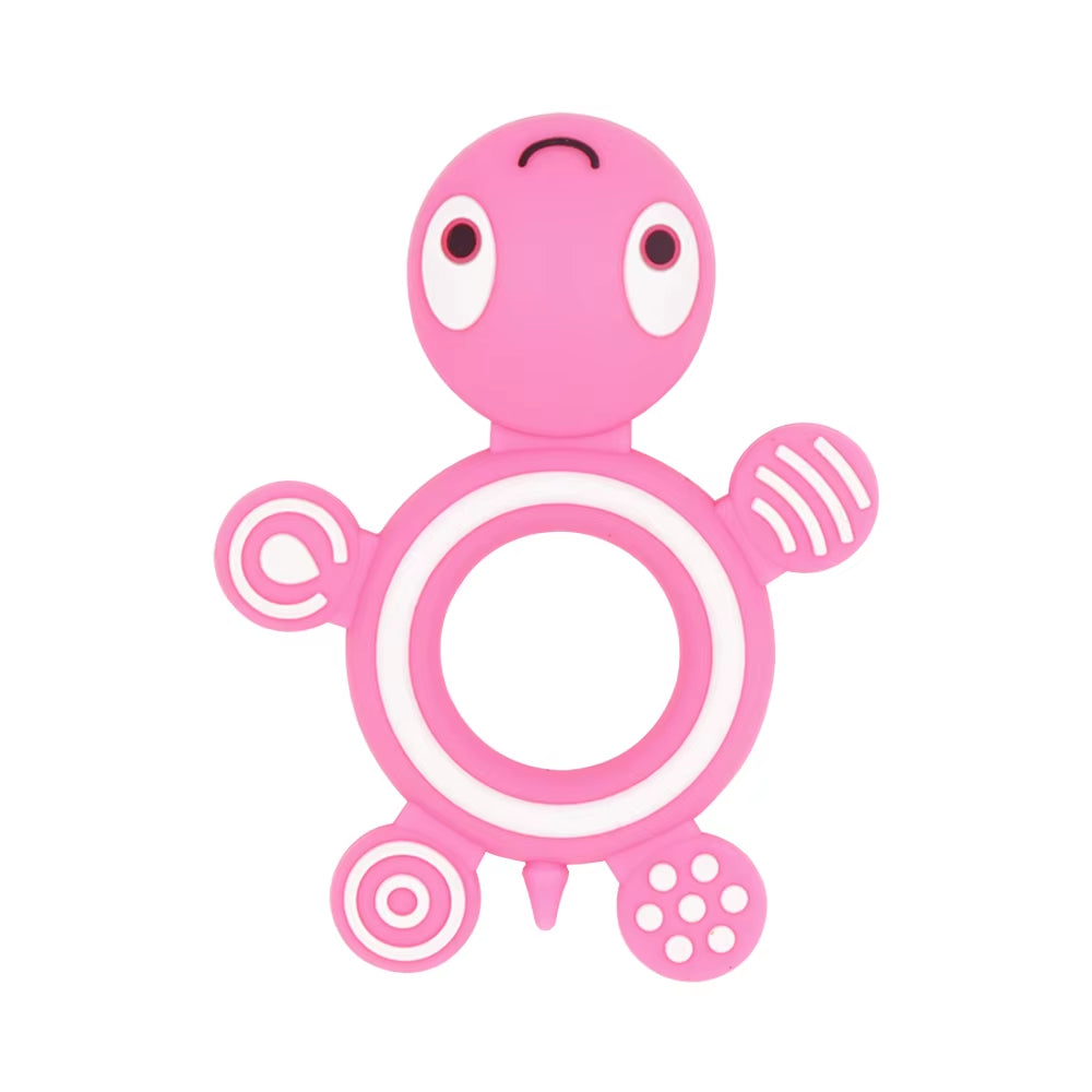 1Pc Turtle Silicone Teethers Food Grade Teething Necklace BPA Free Baby Shower Gifts Cartoon Animals Baby Teether Beads