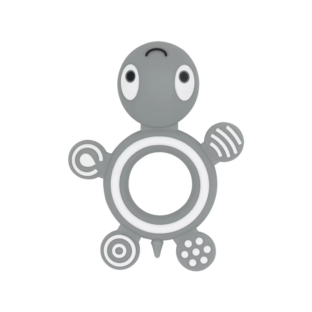 1Pc Turtle Silicone Teethers Food Grade Teething Necklace BPA Free Baby Shower Gifts Cartoon Animals Baby Teether Beads